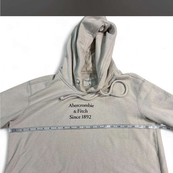 Abercrombie & Fitch light beige hoodie Size M - Picture 7 of 8